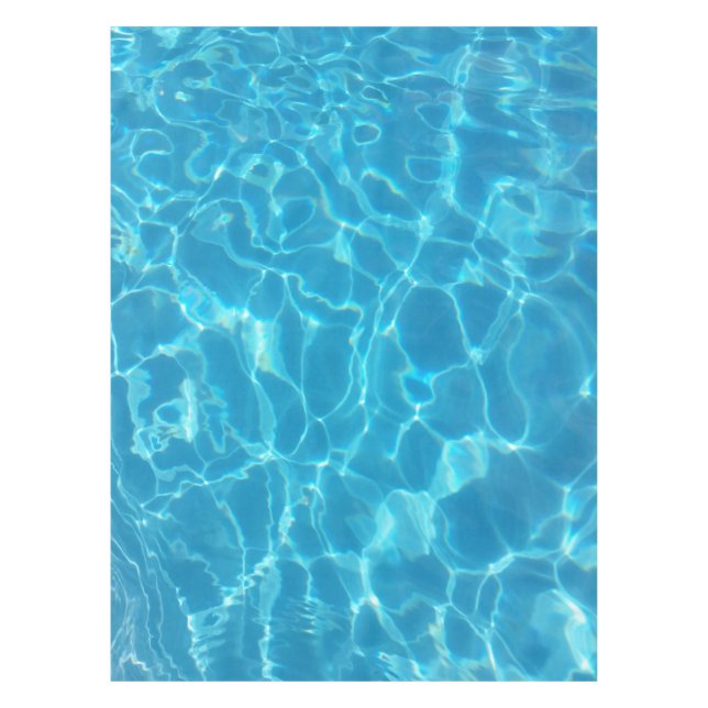 Crystal Clear Sky Blue Pool Water Tischdecke (Vorderseite)