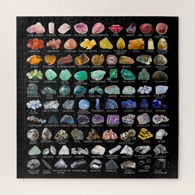 Crystal Collection Rainbow Rocks Geology Square Puzzle (Vertikal)