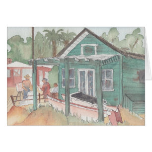 "Crystal Cove, CA" Aquarell Sketch Grußkarte