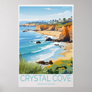 Crystal Cove Newport Beach Kalifornien Reise Poster