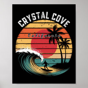 Crystal Cove State Park Kalifornien Strand Surfen Poster
