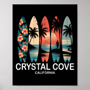 Crystal Cove State Park Kalifornien Surfboard Surf Poster