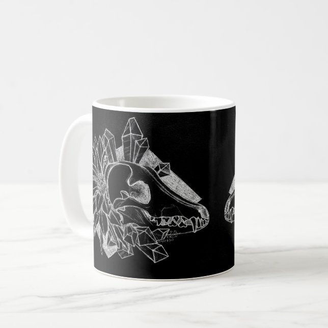 Crystal Coyote Invertiert  Kaffeetasse (Vorderseite Links)