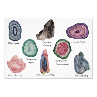 Crystal-Diagramm für Wasserfarben Fotodruck