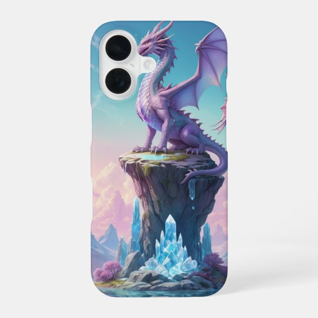 Crystal Dragon iPhone 16 Hülle (Rückseite)