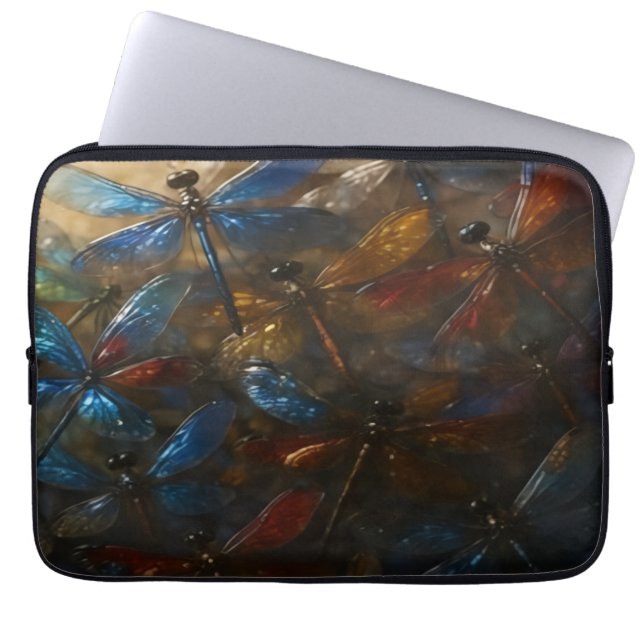 Crystal Dragonflies Laptop Sleeve (Vorderseite)