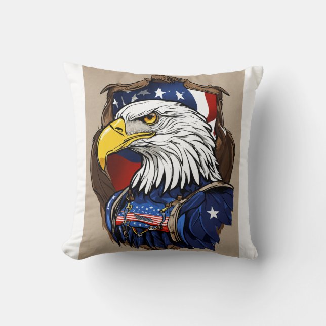 Crystal Eagle in Flight PILLOW Design Kissen (Vorderseite)
