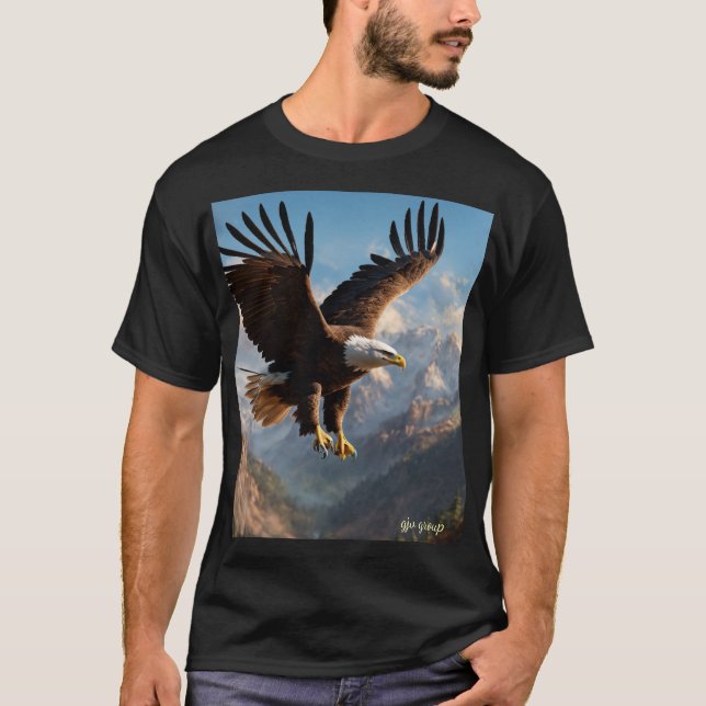 Crystal Eagle in Flight – Symbol of Independence & T-Shirt (Vorderseite)