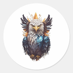 Crystal Eagle Runder Aufkleber
