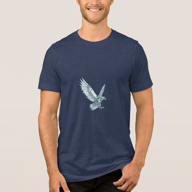 Crystal Eagle Soaring Tri-Blend Shirt (Vorderseite)