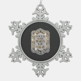 Crystal Elegance Schneeflocken Zinn-Ornament