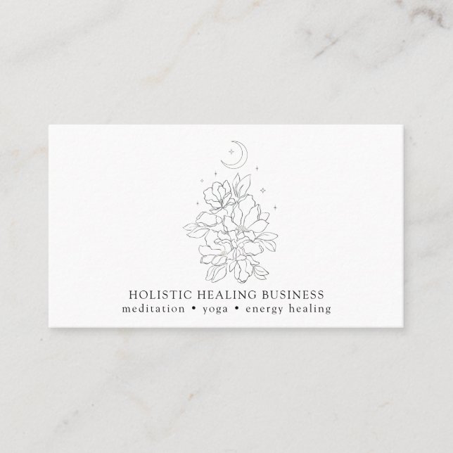 Crystal Energy Healing Wellness Business Card Visitenkarte (Vorderseite)
