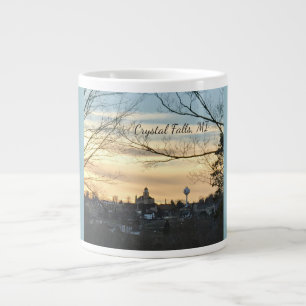 Crystal Falls, MI Skyline Jumbo Tasse