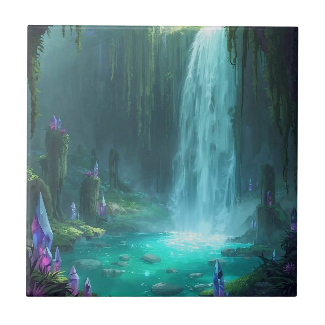 Crystal Falls of the Hidden Realm Fliese (Vorderseite)
