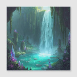 Crystal Falls of the Hidden Realm Magnetkarte