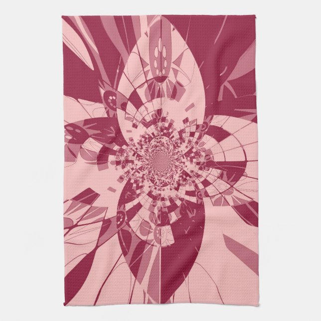 Crystal Fantasy Retro Art Nouveau Geschirrtuch (Vertikal)