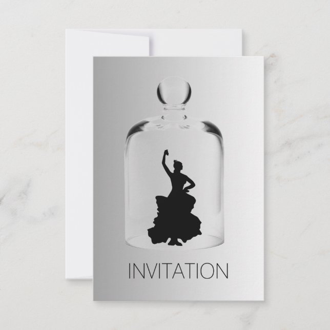 Crystal Flamenco Night Club Party Einladung (Vorderseite)