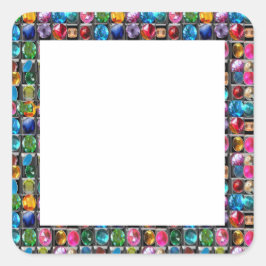 CRYSTAL GEM PEARL FRAME BLANKS : DIY 2014 QUADRATISCHER AUFKLEBER