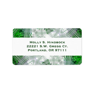 Crystal Green Kariert Address Label Adressaufkleber