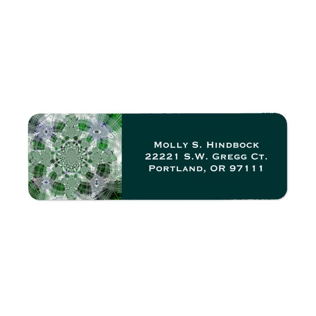 Crystal Green Karierte Rücksendeadresse (Vorne)