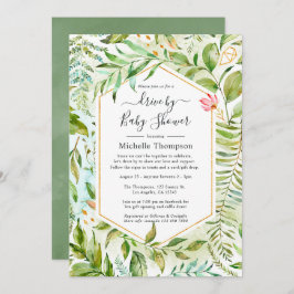 Crystal Greenery Drive by Bridal oder Baby Shower Einladung
