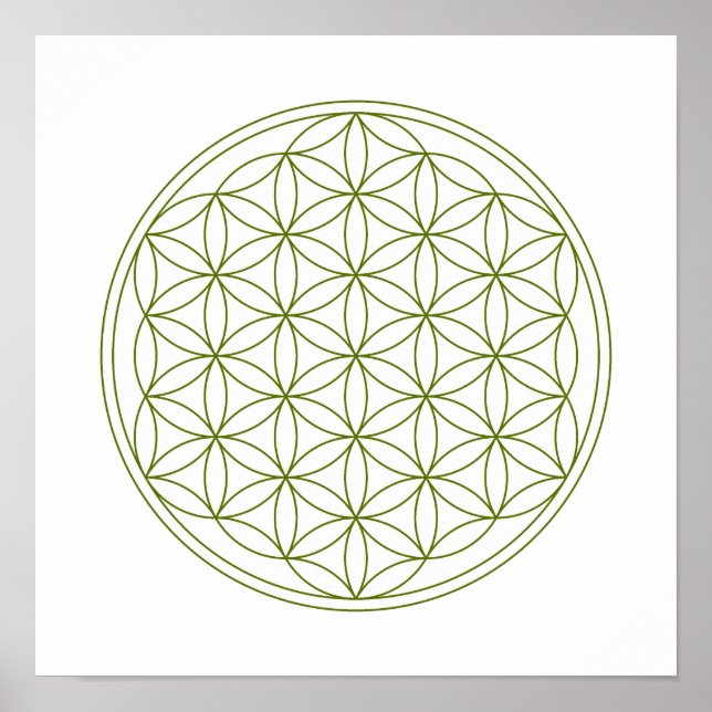 Crystal Grid - Flower Of Life Poster (Vorne)