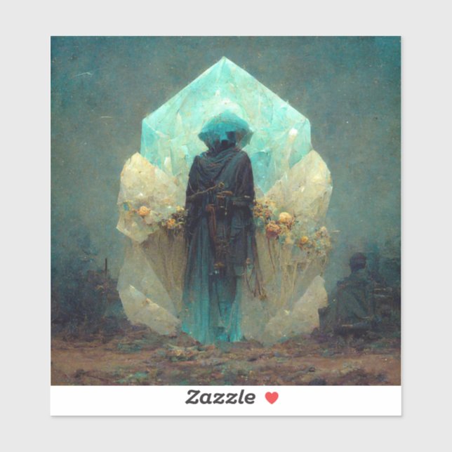 Crystal Guardian Alien SciFi Fantasy Aufkleber (Blatt)