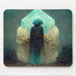 Crystal Guardian Alien SciFi Fantasy Mousepad