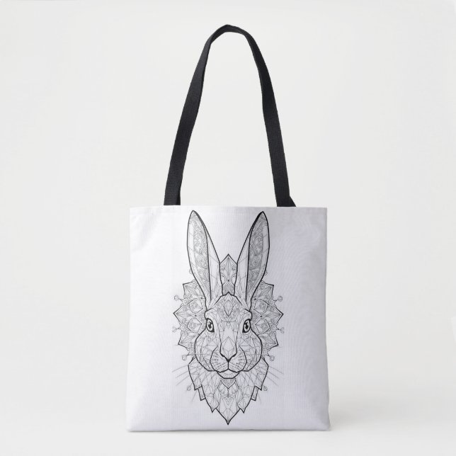 Crystal Hare Geometric Art Print | Eleganter Hase  (Vorderseite)
