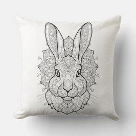 Crystal Hare Geometric Art Print | Eleganter Hase Kissen