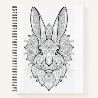 Crystal Hare Geometric Art Print | Eleganter Hase  Notizbuch