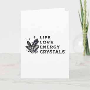 Crystal Healing Gemstone Life Love Energy Crystals Karte