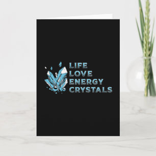 Crystal Healing Life Love Energy Crystals Gemstone Karte