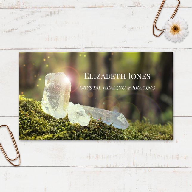 Crystal Healing Reading Foto Business Card Visitenkarte (Von Creator hochgeladen)