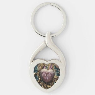 Crystal Heart Amulet Schlüsselanhänger