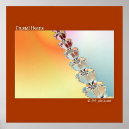 Crystal Heart Fraktal Art Collection Poster
