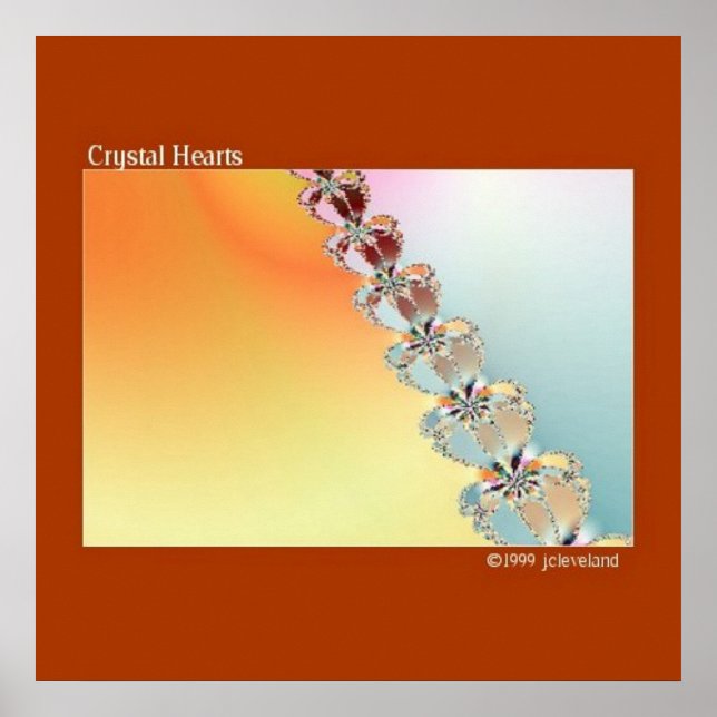 Crystal Heart Fraktal Art Collection Poster (Vorne)