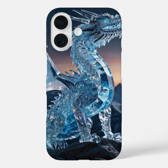 Crystal Ice Dragon Case-Mate iPhone Hülle (Rückseite)