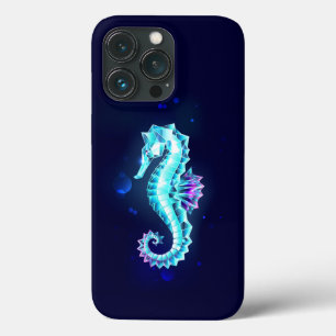 Crystal Ice Seepferd auf blauem Hintergrund Case-Mate iPhone Hülle