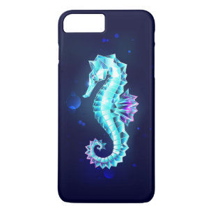Crystal Ice Seepferd auf blauem Hintergrund Case-Mate iPhone Hülle
