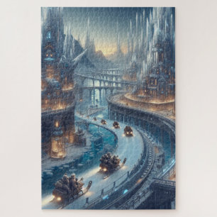 Crystal Ice World Fantasy Art Puzzle
