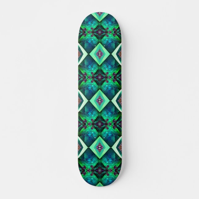 Crystal Jewel Green Emerald Gemstone Mai Geburtsta Skateboard (Vorne)