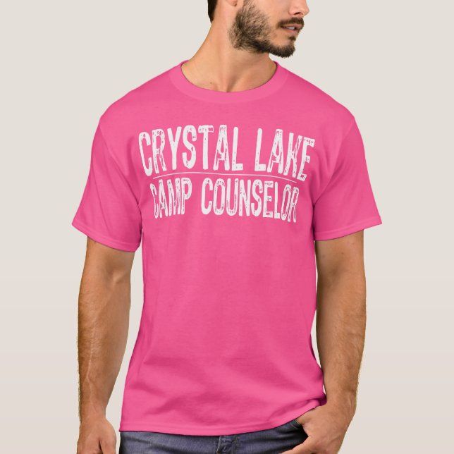 Crystal Lake Camp Counselor Distressed T-Shirt (Vorderseite)