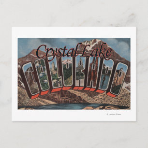Crystal Lake, Colorado - Große Letter Scenes Postkarte
