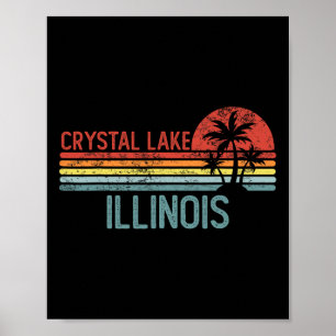 Crystal Lake Illinois Lustig Usa Stadt Trip Zu Hau Poster