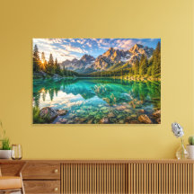 Crystal Lake Reflexionsleinwanddruck