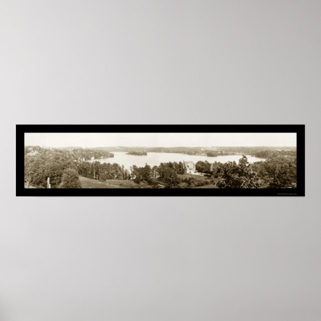 Crystal Lake Wisconsin Foto 1913 Poster (Vorne)