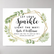Crystal leaf wedding sparkler senden off wedding