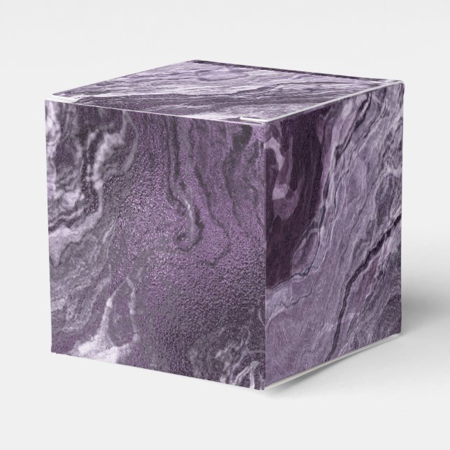 Crystal Lila Agate | Moody Marbled Stone Geschenkschachtel (Vorderseite)