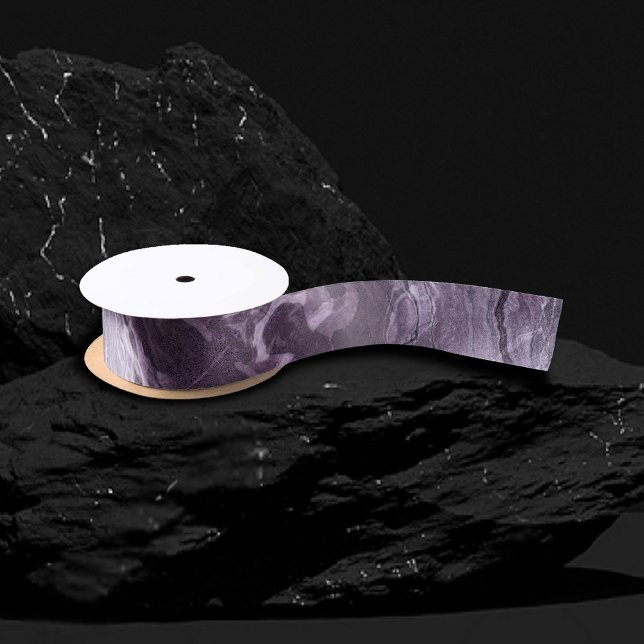 Crystal Lila Agate | Moody Marbled Stone Satinband (Von Creator hochgeladen)